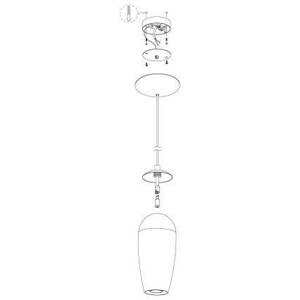 Eglo - Candelabro num fio LED 1xG9/2,5W/230V