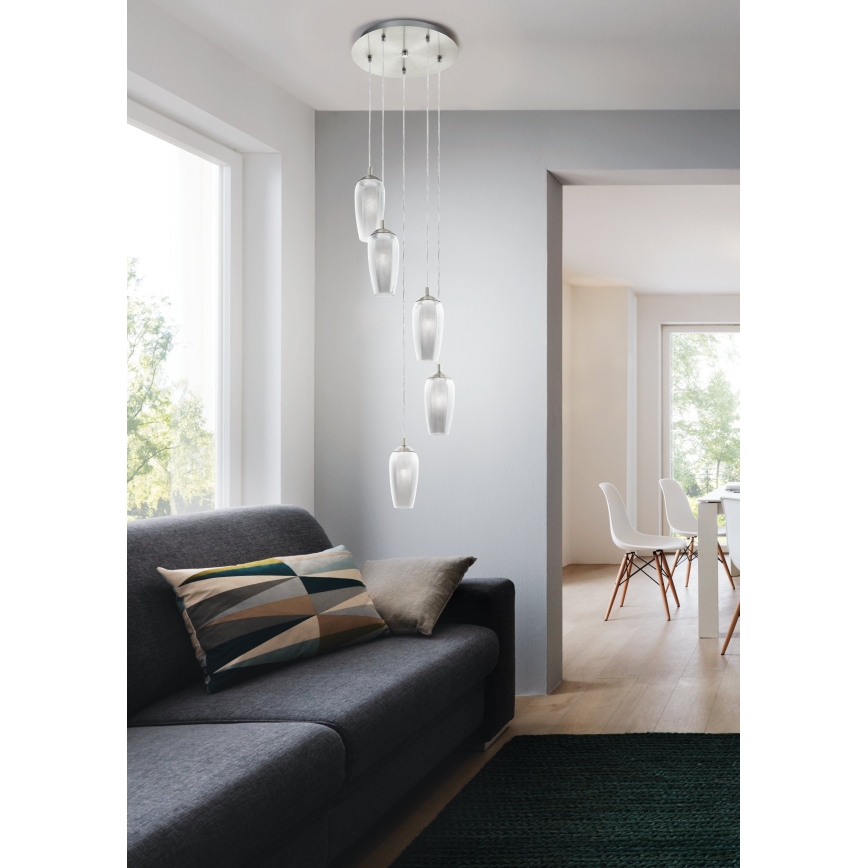 Eglo 96345 - Candelabro num fio LED FARSALA 5xG9/2,5W/230V