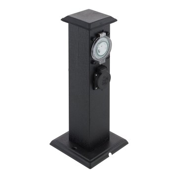 Eglo 96352 - Coluna exterior com tomada e temporizador PARK T IP44
