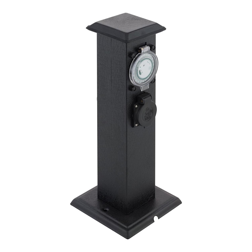 Eglo 96352 - Coluna exterior com tomada e temporizador PARK T IP44