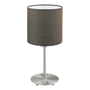 Eglo 96388 - Lâmpada de mesa PASTERI 1xE27/60W/230V castanho