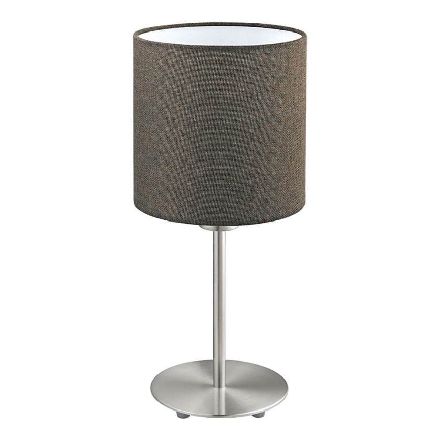 Eglo 96388 - Lâmpada de mesa PASTERI 1xE27/60W/230V castanho