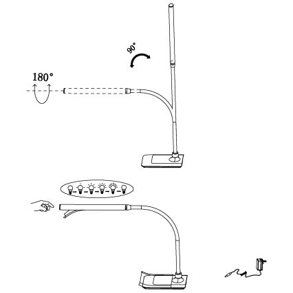 Eglo - Candeeiro de mesa fosco LED LED/3,5W/230V