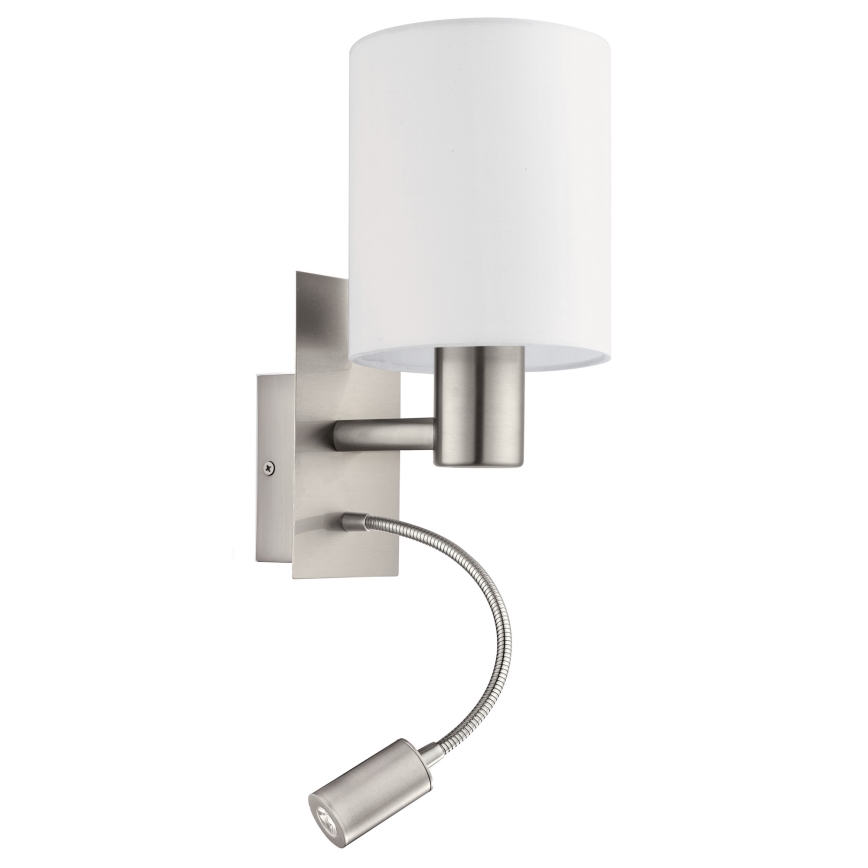 Eglo - Luz de parede LED 1xE27/40W+LED/3,8W branco