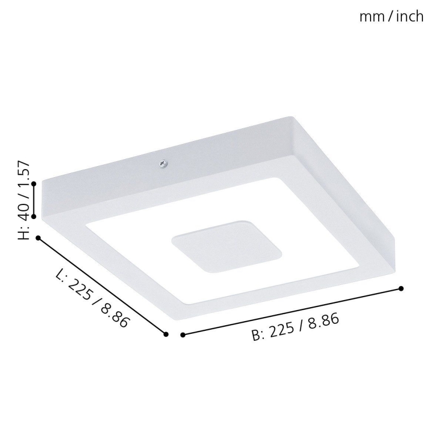Eglo - Luz de teto de exterior LED/16,5W/230V IP44