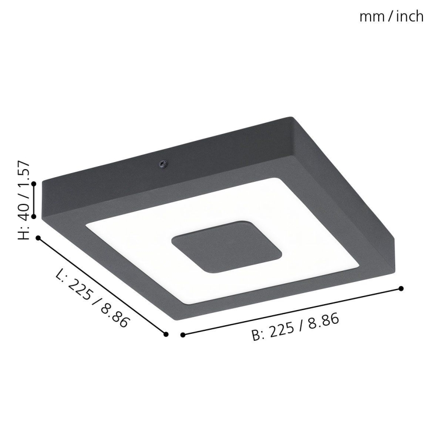 Eglo - Luz de teto de exterior LED LED/16,5W/230V IP44