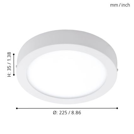 Eglo - Luz de teto de exterior LED LED/16,5W/230V IP44