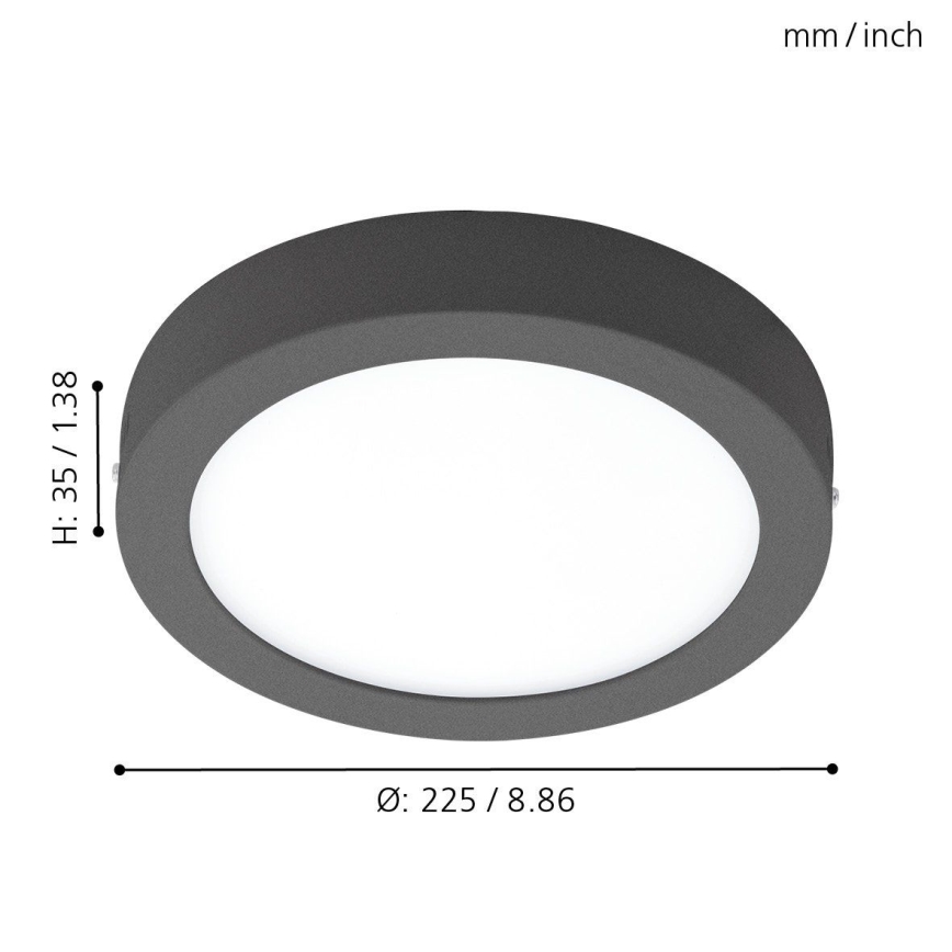 Eglo - Luz de teto de exterior LED LED/16,5W/230V IP44