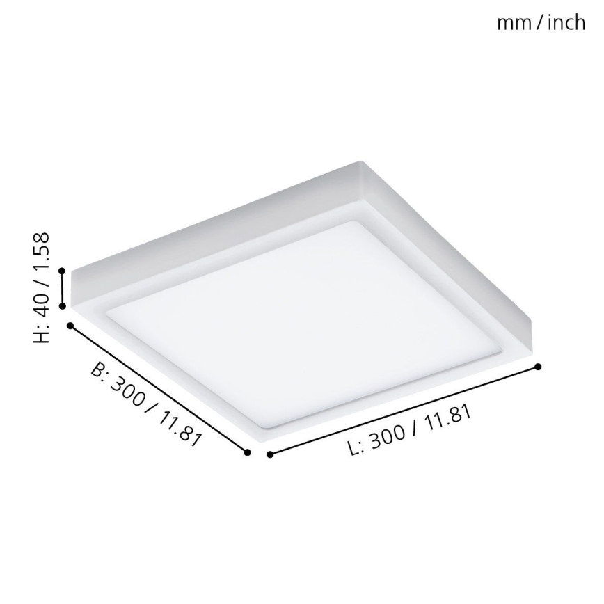 Eglo - Luz de teto de exterior LED LED/22W IP44