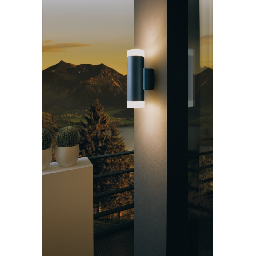 Eglo - Luz de parede LED de exterior 2xGU10/5W IP44