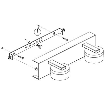 Eglo - LED Regulação iluminação de parede de casa de banho 2xLED/7,2W/ IP44