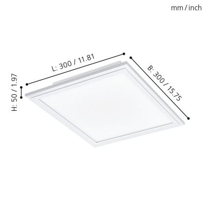 Eglo - Iluminação LED RGBW com regulação SALOBRENA-C LED/16W + controlo remoto