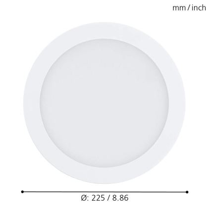 Eglo - Iluminação embutida LED RGBW com regulação FUEVA-C LED/15,6W/230V