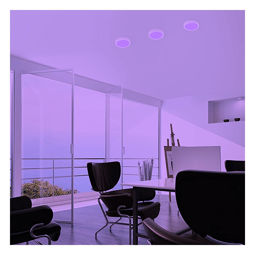 Eglo - Iluminação de teto LED RBGW com regulação FUEVA-C LED/15,6W/230V Bluetooth