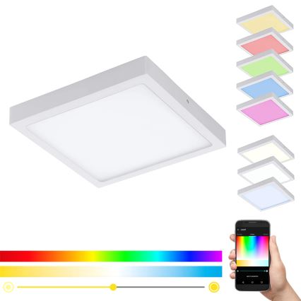 Eglo - Iluminação de teto LED RGBW com regulação FUEVA-C LED/21W/230V