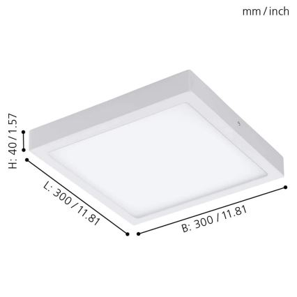 Eglo - Iluminação de teto LED RGBW com regulação FUEVA-C LED/21W/230V
