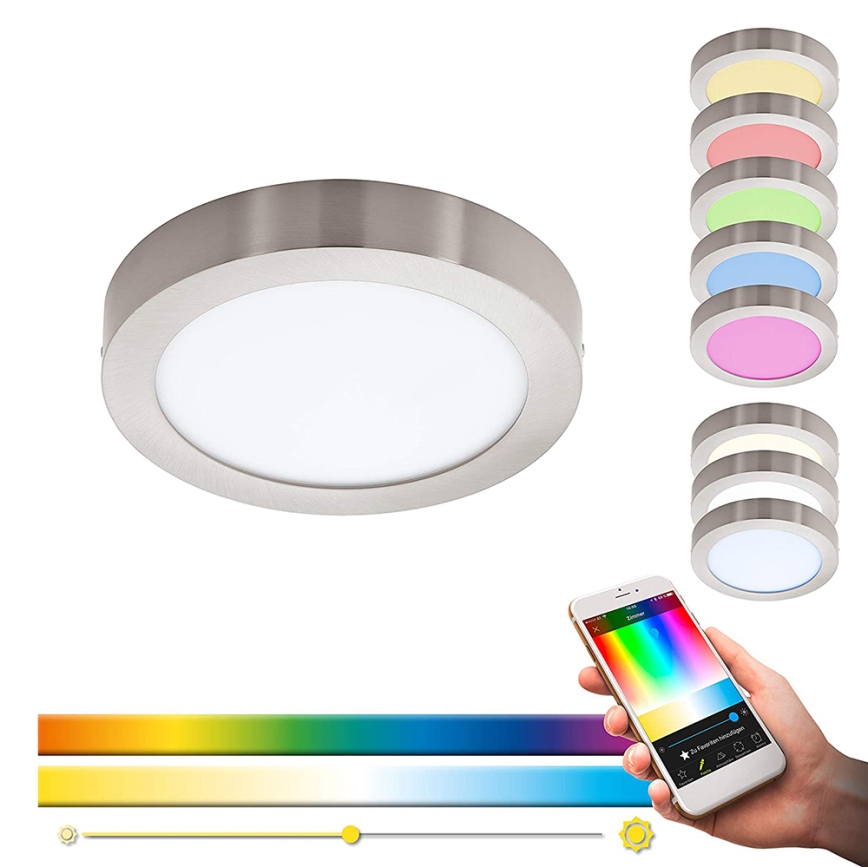 Eglo - Iluminação de teto LED RGBW com regulação FUEVA-C LED/15,6W/230V Bluetooth