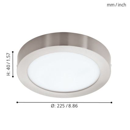 Eglo - Iluminação de teto LED RGBW com regulação FUEVA-C LED/15,6W/230V Bluetooth