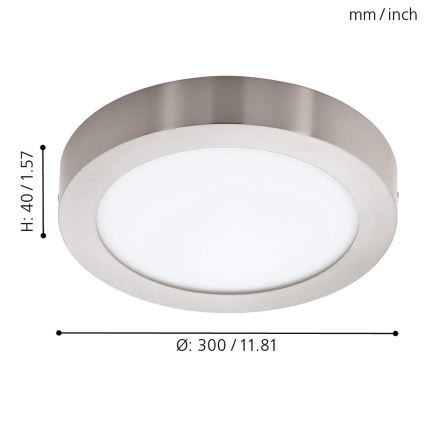 Eglo - Iluminação de teto LED RGBW com regulação FUEVA-C LED/21W/230V Bluetooth
