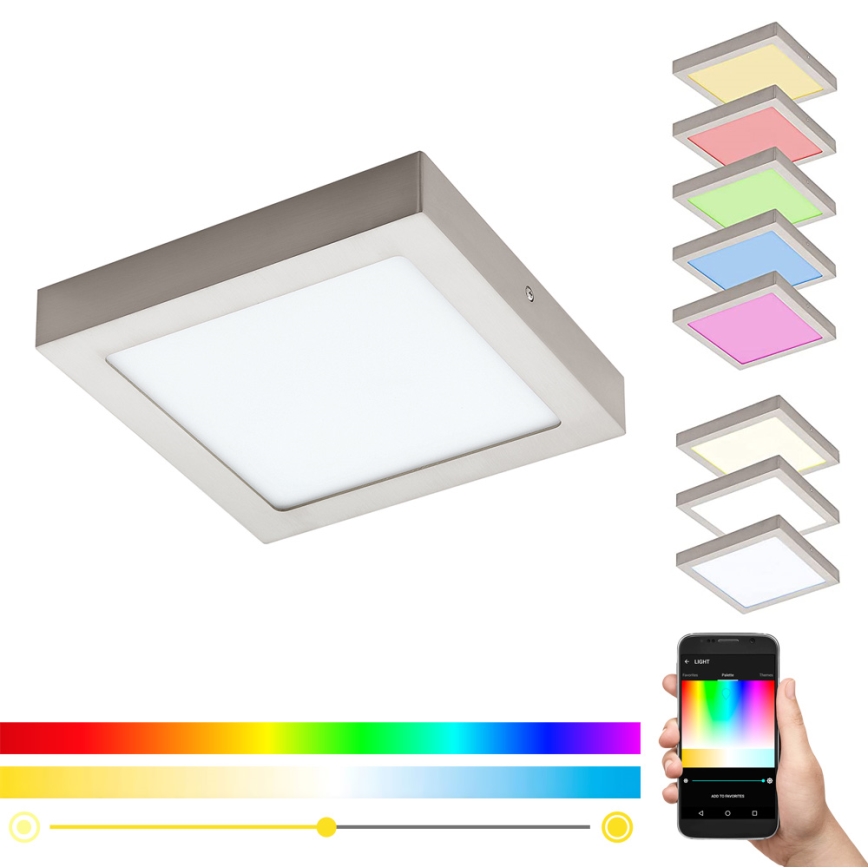 Eglo - Iluminação de teto LED RGBW com regulação FUEVA-C LED/15,6W/230V Bluetooth