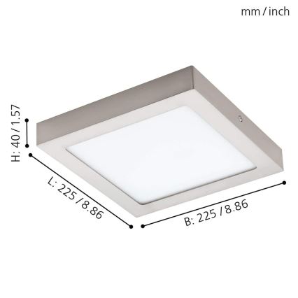 Eglo - Iluminação de teto LED RGBW com regulação FUEVA-C LED/15,6W/230V Bluetooth