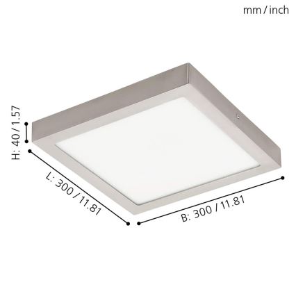 Eglo - Iluminação de teto LED RGBW com regulação FUEVA-C LED/21W/230V