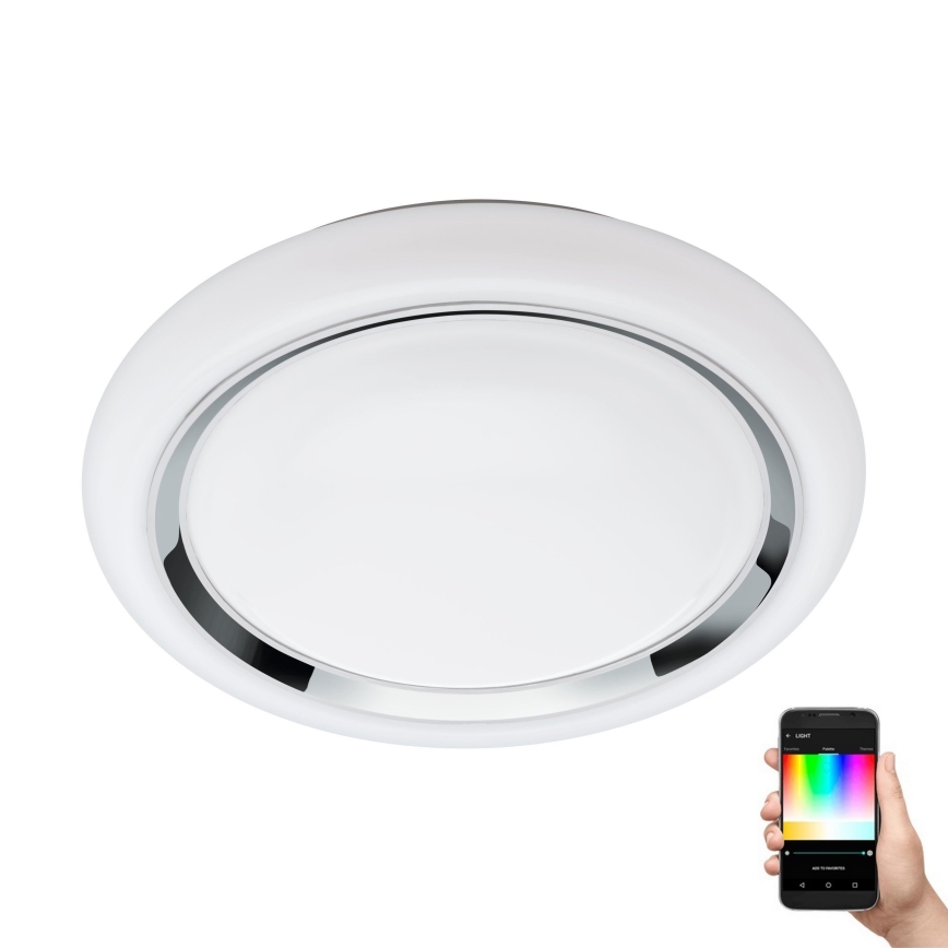 Eglo - Iluminação de teto LED RGBW com regulação CAPASSO-C LED/17W/230V