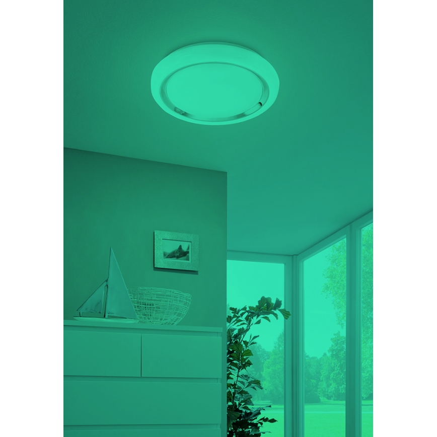 Eglo - Iluminação de teto LED RGBW com regulação CAPASSO-C LED/17W/230V