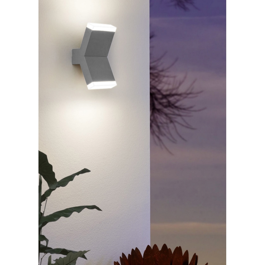 Eglo 96706 - Luz de parede LED CANTZO 2xLED/4W/230V cinzento
