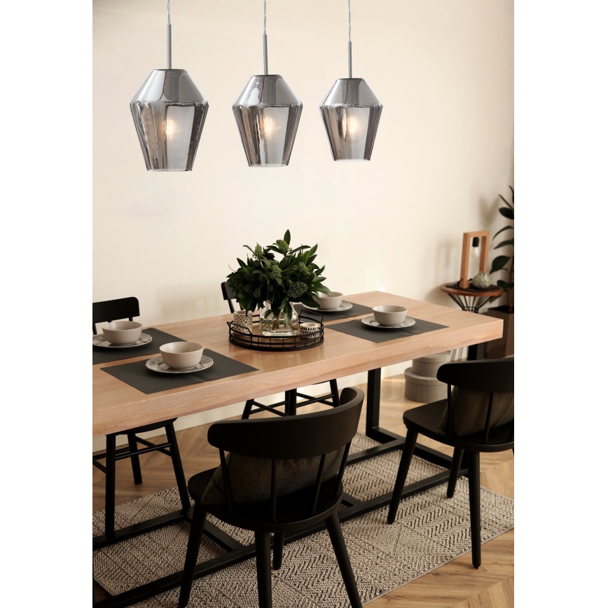 Eglo - Luz pendente 3xE27/28W/230V