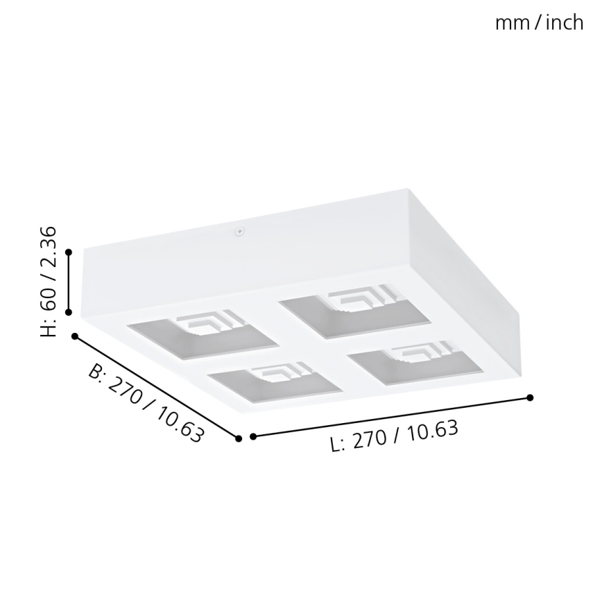 Eglo - Luz de teto LED 4xLED/6,3W/230V