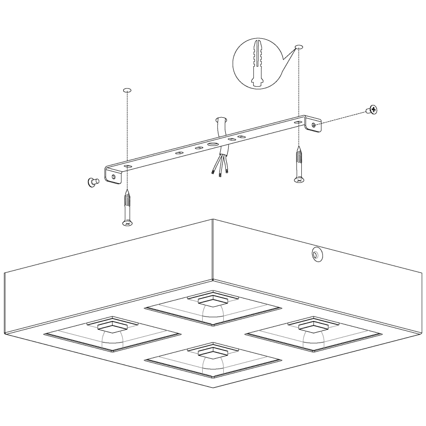 Eglo - Luz de teto LED 4xLED/6,3W/230V