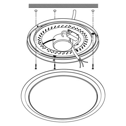 Eglo - Iluminação de teto LED RGBW com regulação COMPETA-C LED/17W/230V