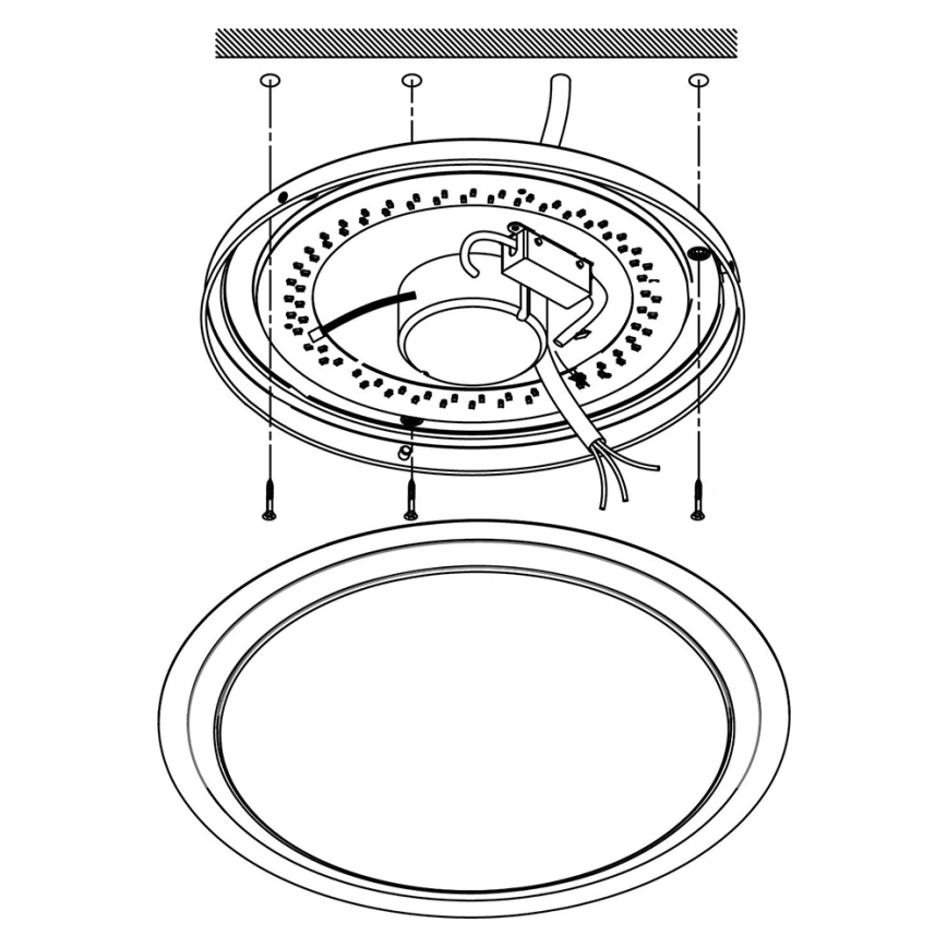 Eglo - Iluminação de teto LED RGBW com regulação COMPETA-C LED/17W/230V