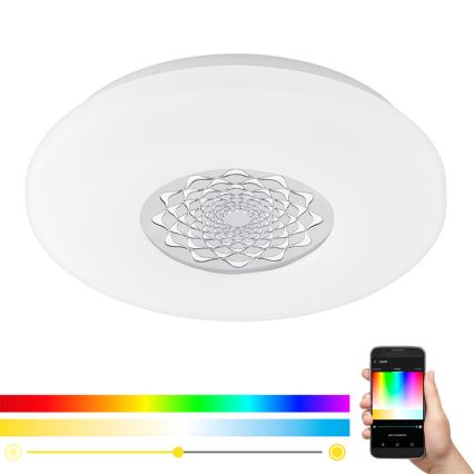 Eglo - Iluminação de teto e parede LED RGB com regulação CAPASSO-C LED/17W/230V