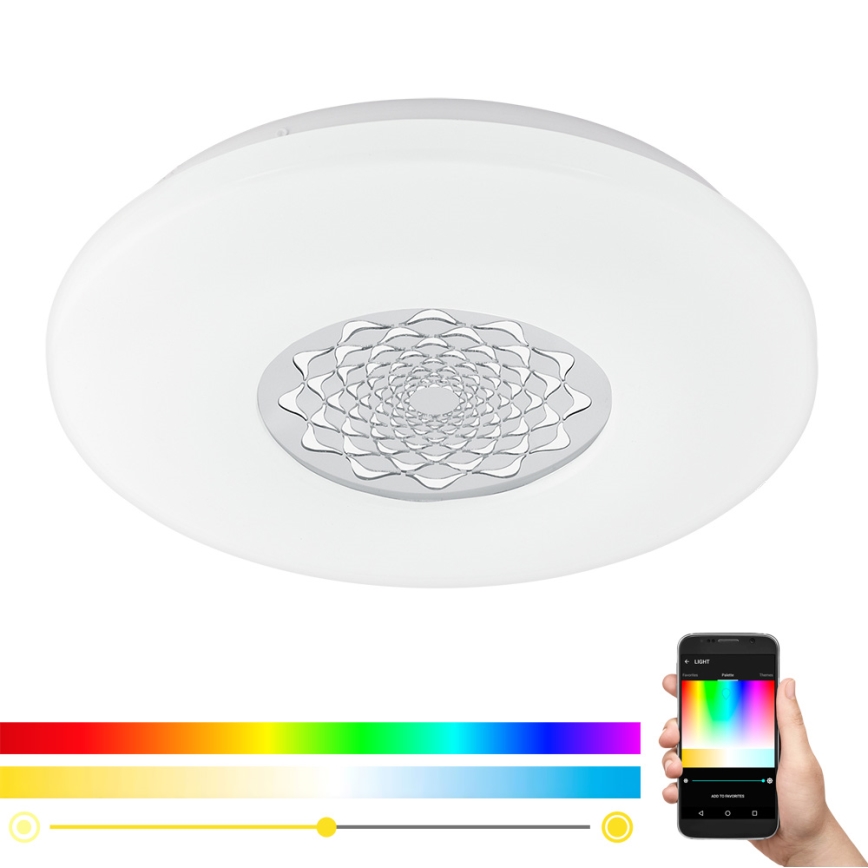 Eglo - Iluminação de teto e parede LED RGB com regulação CAPASSO-C LED/17W/230V