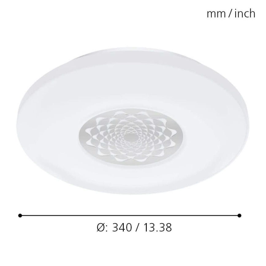 Eglo - Iluminação de teto e parede LED RGB com regulação CAPASSO-C LED/17W/230V