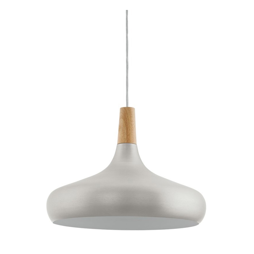 Eglo - Iluminação suspensa 1xE27/60W/230V d. 40 cm prateado