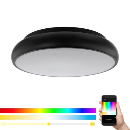 Eglo 96996 - Iluminação de teto LED RGB RIODEVA-C 1xLED/27W/230V