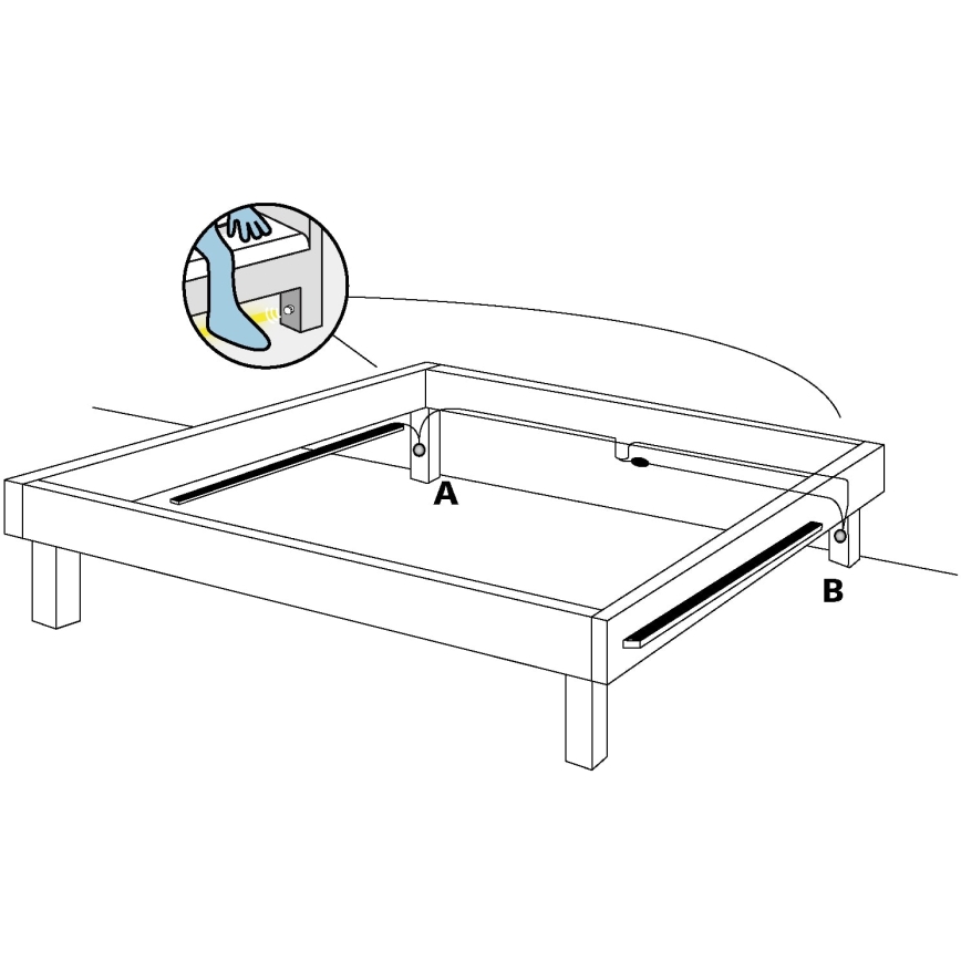 Eglo - CONJUNTO 2x Tira com sensor de movimento LED 2xLED/36x0,1W/230V