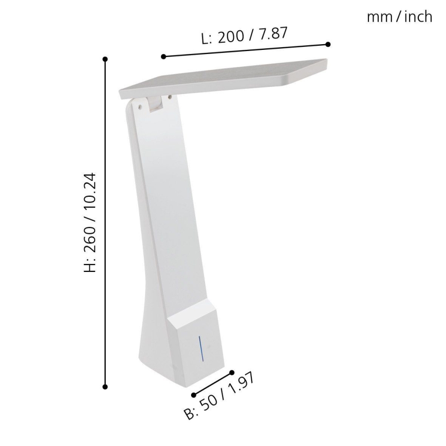 Eglo - Candeeiro de mesa fosco LED 1xLED/1,8W/230V branco