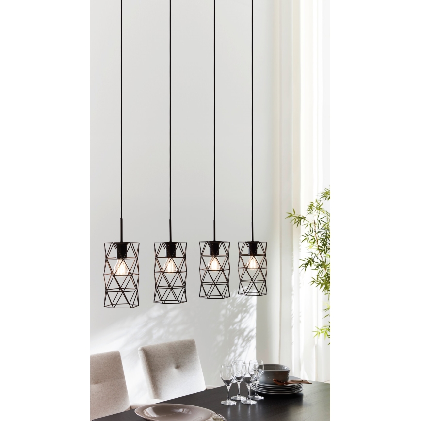 Eglo - Luz pendente 4xE27/60W/230V