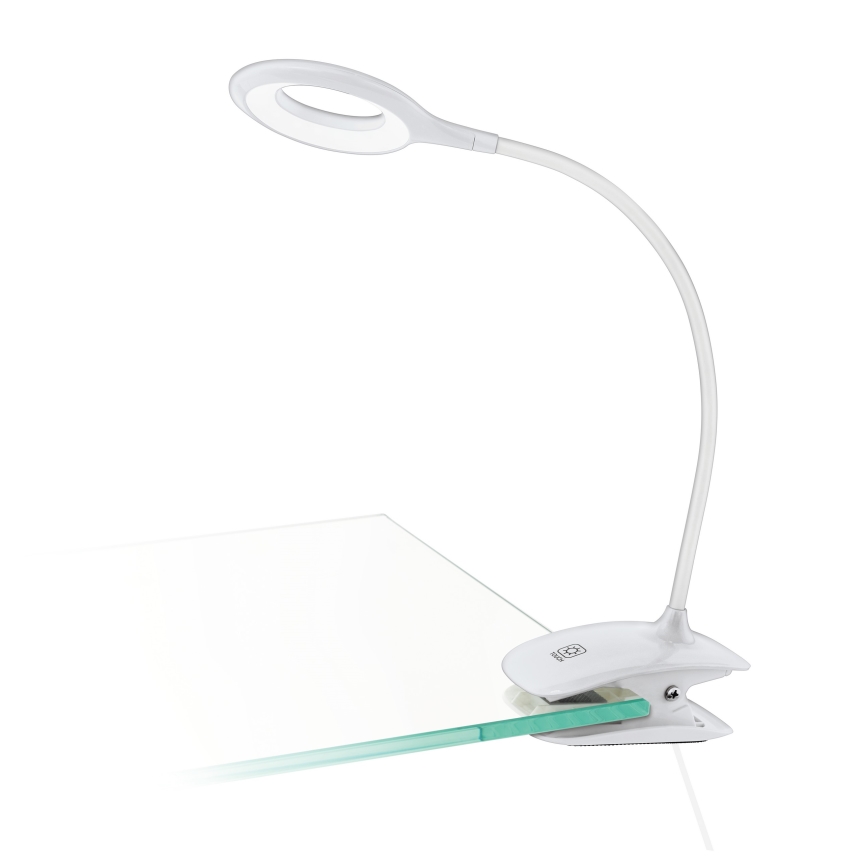 Eglo - Candeeiro com clipe LED com regulação 1xLED/3W/230V 500 mAh branco