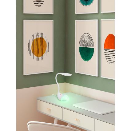 Eglo - Candeeiro de mesa fosco LED 1xLED/2,2W+0,3W/230V RGB