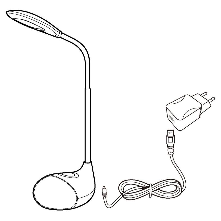 Eglo - Candeeiro de mesa fosco LED 1xLED/2,2W+0,3W/230V RGB
