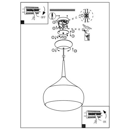 Eglo 97087 - Luminária suspensa dimmerizável LED RGBW COMBA-C 1xLED/18W/230V