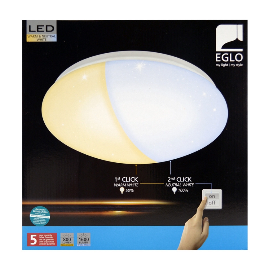 Eglo 97108 - Luz de teto LED GIRON-RW 1xLED/18W/230V 2700K-4000K