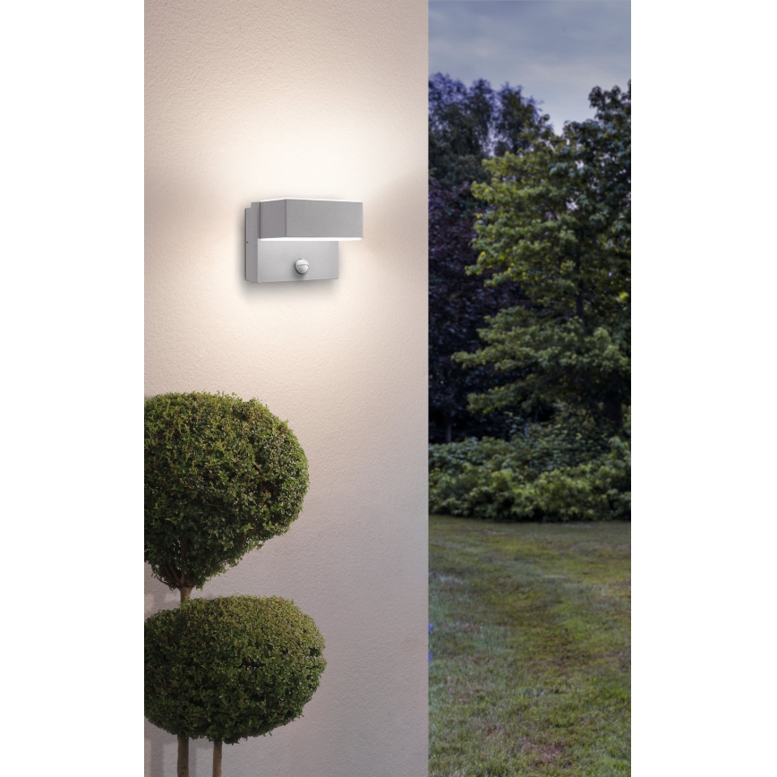 Eglo - Luz de parede LED de exterior com sensor 2xLED/5,6W/230V IP44