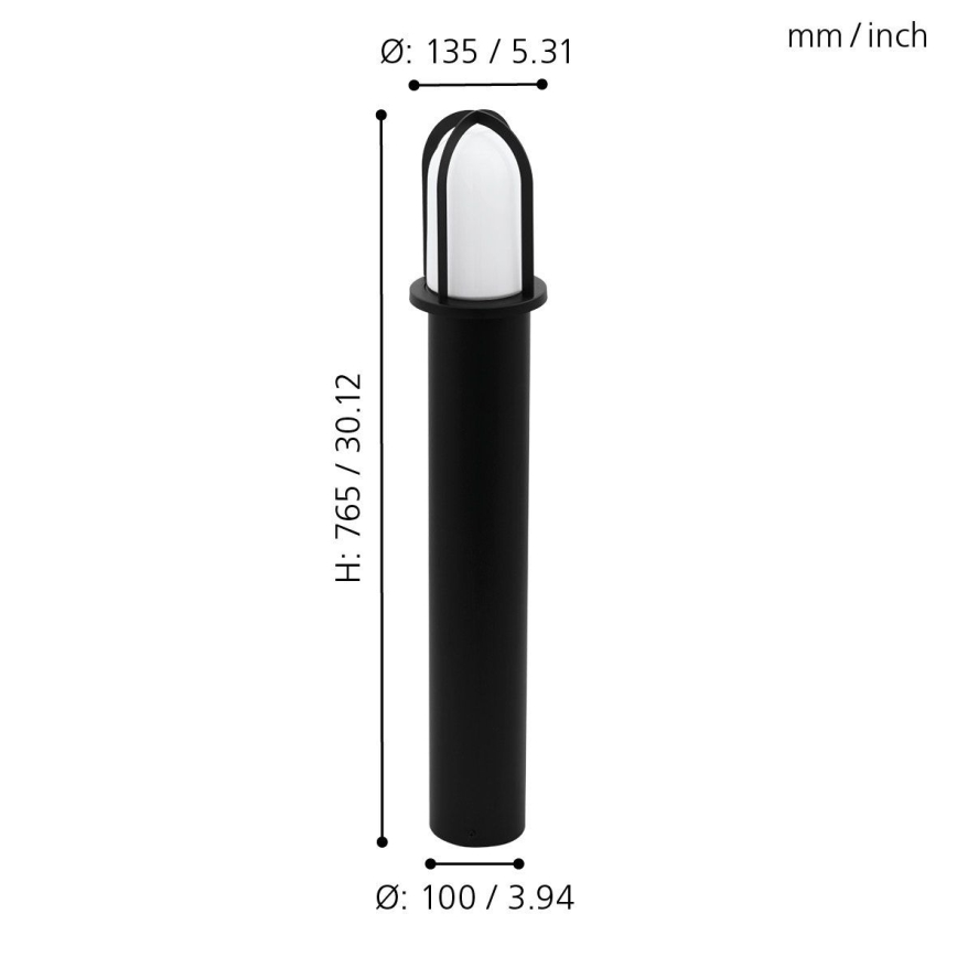 Eglo 97229 - Candeeiro de exterior PAULLO 1xE27/40W/230V 765 mm IP44