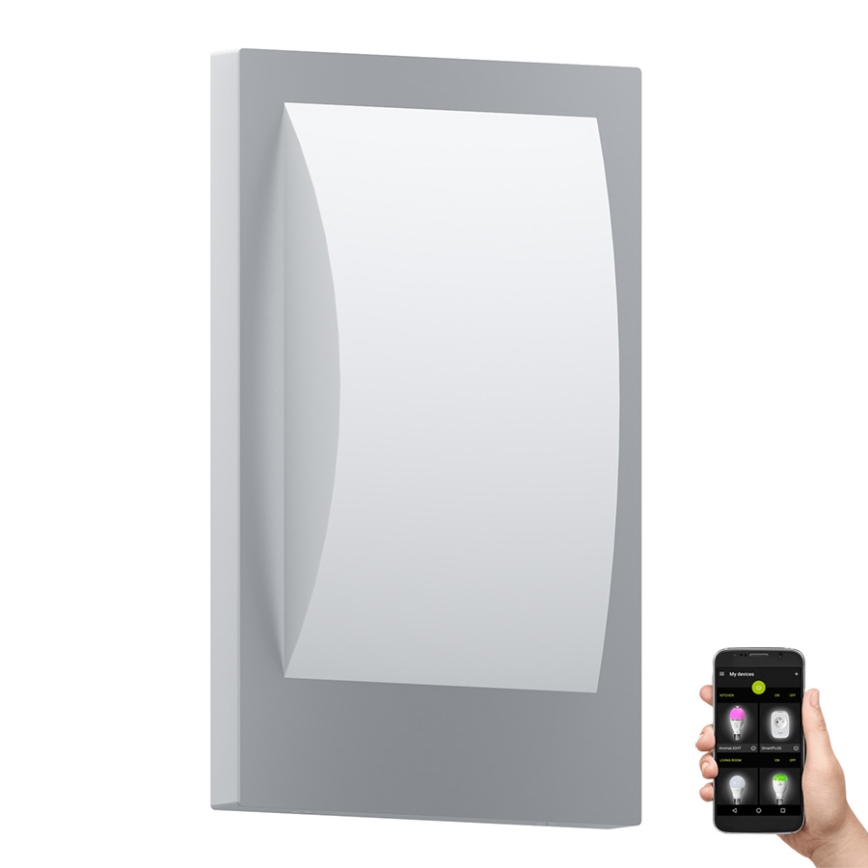 Eglo - LED Iluminação de parede exterior com regulação 1xE27/9W/230V IP44 cromado mate